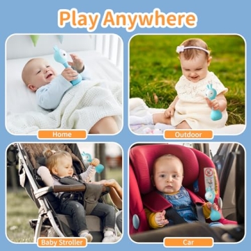 alilo Smarty Bunny Rattle - Musical Light Up Baby Toy