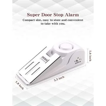 EMDMAK Door Stop Alarm with Loud 120DB Siren for Travel