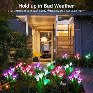 KOOPER Outdoor Solar Lights - 4 Pack Colorful Garden Decor