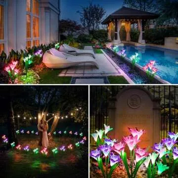 KOOPER Outdoor Solar Lights - 4 Pack Colorful Garden Decor