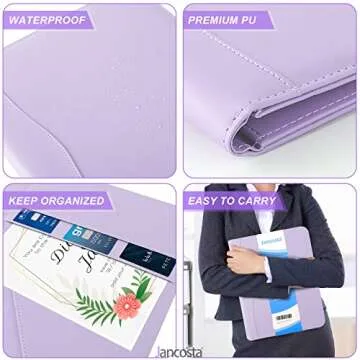 Jancosta Lilac Business Padfolio for Meetings and Notes