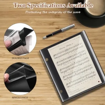 Waterproof 20 Pack Flip Folder Pages for Sheet Music