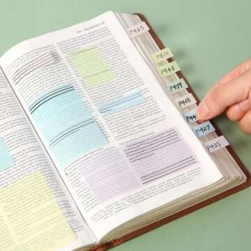 Mr. Pen Transparent Sticky Notes - 1,650 Sheets, Colorful & Versatile