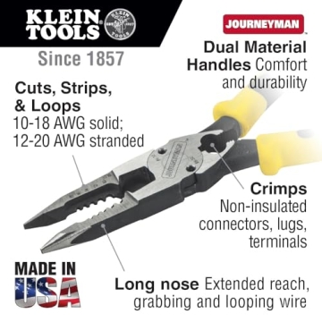 Klein Tools J207-8CR Versatile Needle Nose Pliers