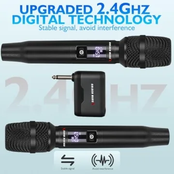 GOLDEN MARS Wireless Microphone System for Karaoke and Events