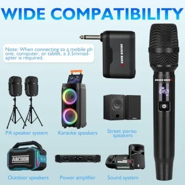 GOLDEN MARS Wireless Microphone System for Karaoke and Events