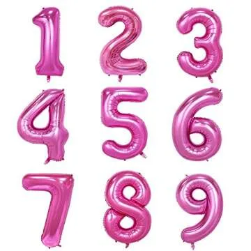 LANGXUN 40inch Pink Foil Number 4 Balloons for Birthday Party Supplies and Birthday Decorations and Birthday Photo Booth Props (PINK-4)