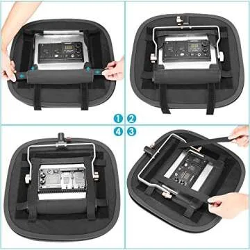 NEEWER 2 Pack LED Light Panel Softbox for 660 480 Video Light,Outer 16.3"x6.5" Inner 9.8"x8.7" Foldable Light Diffuser for Photo Studio Video Shooting