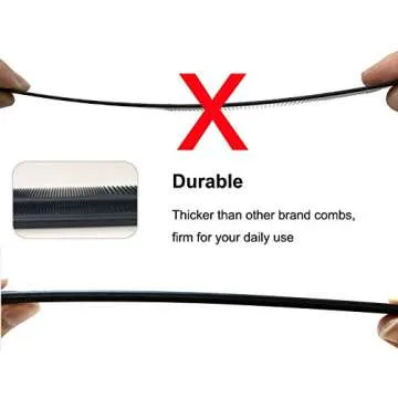 3 Pack Carbon Fiber Cutting Comb, Professional 8.15” Styling Comb, Hairdressing Comb For All Hair Types, Fine and Wide Tooth Hair Barber Comb