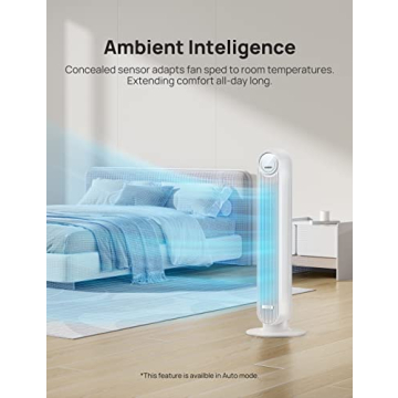 Dreo Quiet Tower Fan with Oscillation & Remote