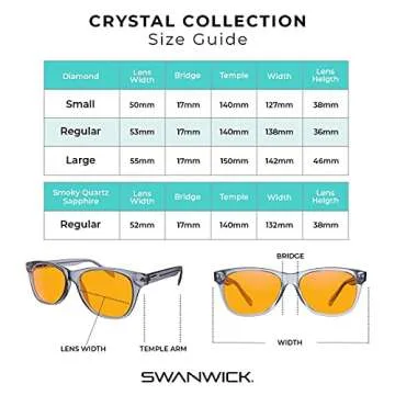 Swanwick NIGHT Blue Light Blocking Glasses for Women, Men. Sleep Aid, Anti Eyestrain Headache for Computer, Gaming, TV, UV Glare w/FREE $497 Training Course (Regular, Smoky Quartz)