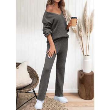 KIRUNDO Women's Cozy Two Piece Sweater Set for Fall