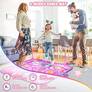 Upgrade 6 Modes Dance Mat - Fun for Kids 3-9
