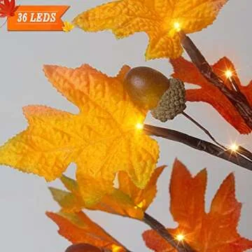 Lighted Maple Tree for Fall - FastDeng 1.5ft Decor