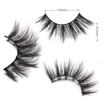 DYSILK 5 Pairs Faux Mink Eyelashes for Natural Look