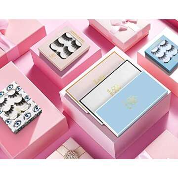 DYSILK 5 Pairs Faux Mink Eyelashes for Natural Look