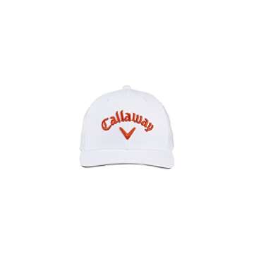 Callaway Golf Performance Pro Tour Cap Collection Headwear (OS, White/Orange)