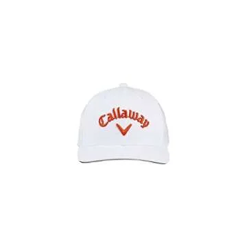 Callaway Golf Performance Pro Tour Cap Collection Headwear (OS, White/Orange)