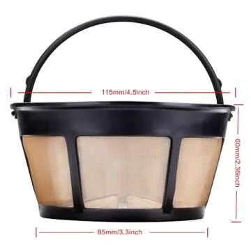 ÖSSZEFUT Reusable Coffee Filter, fits Mr. Coffee 10-12 Cup Coffee Maker Coffee Filters for Mr Coffee Filter Basket (1 PCS)