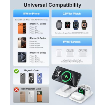 Top 3 in 1 Magnetic Wireless Charger for Apple Devices
