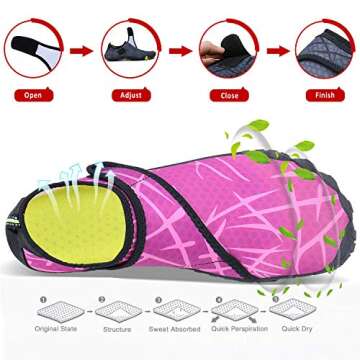 PENGCHENG Mens Womens Water Shoes Sports Quick Dry Barefoot Athletic for Swim Diving Surf Aqua Pool Beach Yoga