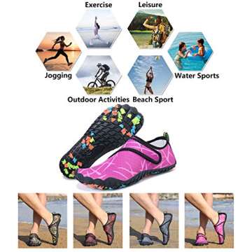 PENGCHENG Mens Womens Water Shoes Sports Quick Dry Barefoot Athletic for Swim Diving Surf Aqua Pool Beach Yoga