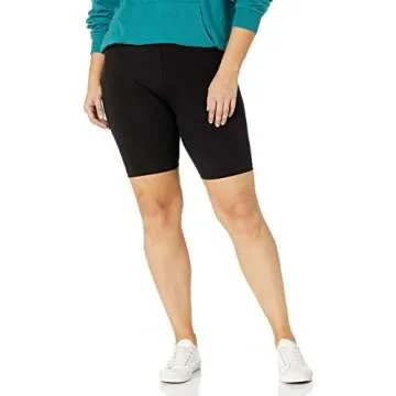 The Drop Women's Jeannie High Rise Mid Length Bike Short, Black, M