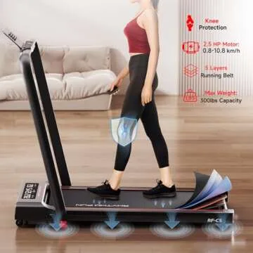 RHYTHM FUN 2.5HP Foldable Treadmill for Home & Office