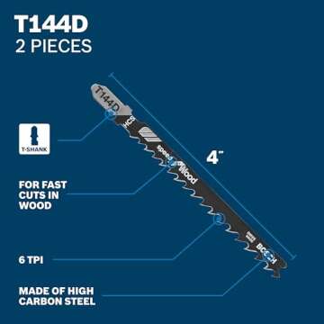 BOSCH T5002 Jigsaw Blades Set - Versatile Wood and Metal Cutting