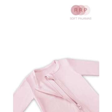 RRP Unisex Baby Footies Pajamas,Buttery Soft Sleep 'N Play PJs,2-Way Zipper Closure,0-18 Months (Sag...
