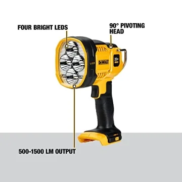 DEWALT 20V MAX LED Work Light with 1500 Lumens Power