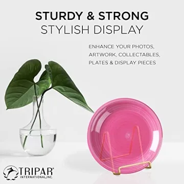 Stylish Tripar 4-Inch Gold Book Holder Stand for Display