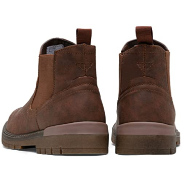 Jousen Waterproof Chelsea Boots for Men, Brown Size 10