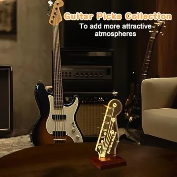 Light Up Headstock Guitar Pick Holder - Lampeez