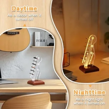 Light Up Headstock Guitar Pick Holder - Lampeez