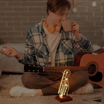 Light Up Headstock Guitar Pick Holder - Lampeez