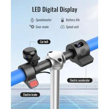 Gyroor H40 Kids Electric Scooter with 180W Motor & LED Display, Fun Ride for Ages 8-12