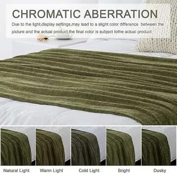 LONG CREATE Chenille Throw Blanket for Cozy Living