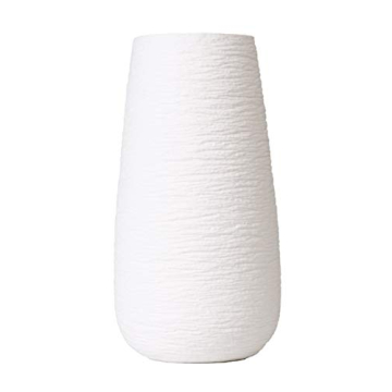 Eweeh 10 Inch Oval Ceramic Vase: Elegant Stoneware Floral Holder