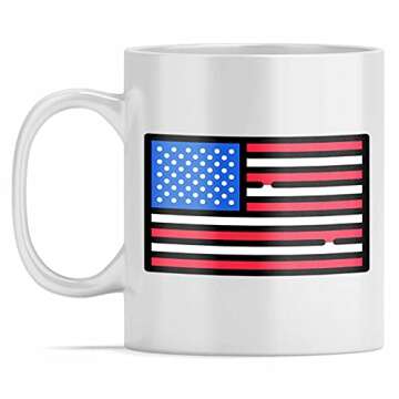 American Flag 11 Oz White Ceramic Coffee Mug Novelty Donald Trump Coffee Mugs | Funny Republican Par...