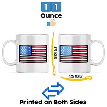 American Flag 11 Oz White Ceramic Coffee Mug Novelty Donald Trump Coffee Mugs | Funny Republican Party Political Trump Memorabilia Best Coffee Tea Cup Gift