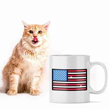 American Flag 11 Oz White Ceramic Coffee Mug Novelty Donald Trump Coffee Mugs | Funny Republican Party Political Trump Memorabilia Best Coffee Tea Cup Gift
