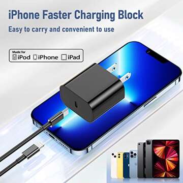 Essri 20W Fast Phone Charger with 10FT Lightning Cable