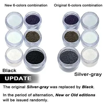 Allstarry 6 Colors Nail Glitter Powder Holographic White Black Nail Shining Sugar Effect Glitter Colorful Cosmetic Festival Powder DIY Nail Art Decoration for Manicure, DIY Crafts
