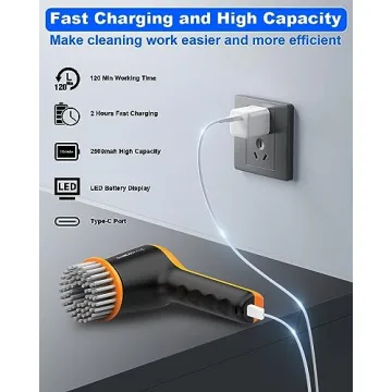 Cordless Electric Spin Scrubber with 4 Brush Heads