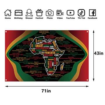 Juneteenth Backdrop for Photography Happy Juneteenth Banner African American 19th June 1865 Juneteen...