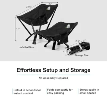MTRVR Portable Folding Camping Chair for All Adventures