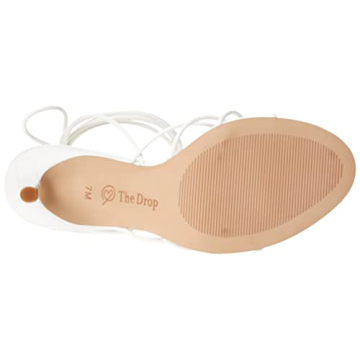 The Drop Women's Archie Lace-Up Heeled Sandal in White