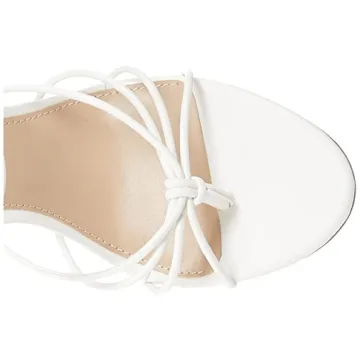 The Drop Women's Archie Lace-Up Heeled Sandal in White