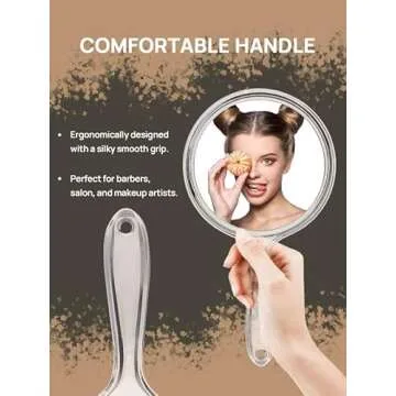 OMIRO Hand Mirror Set 1X/3X Magnification for Beauty